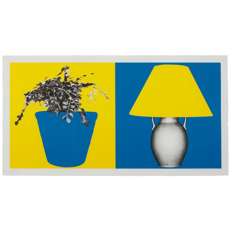John Baldessari (1931-2020); Plant and Lamp (B+Y Y+B); (1 of 1)
