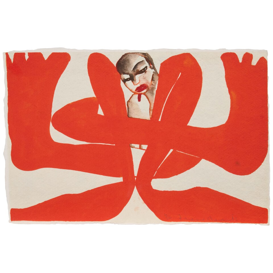 Francesco Clemente (born 1952); Untitled (Self Portrait);: Francesco Clemente (born 1952) Untitled (Self Portrait), 1993 Inkjet print in colors on handmade paper, signed in pencil and numbered 30/250, with the inkstamp of the publisher verso, Nash Editions,