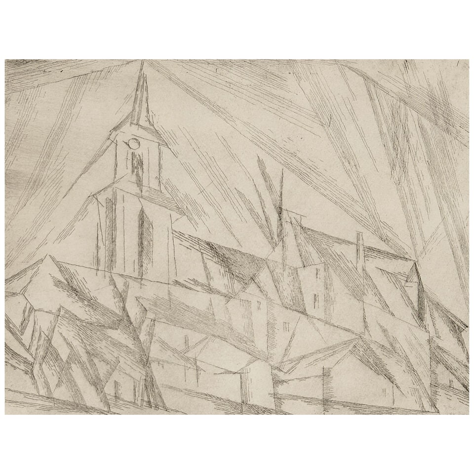 Lyonel Feininger (1871-1956); Teltow I; - 2