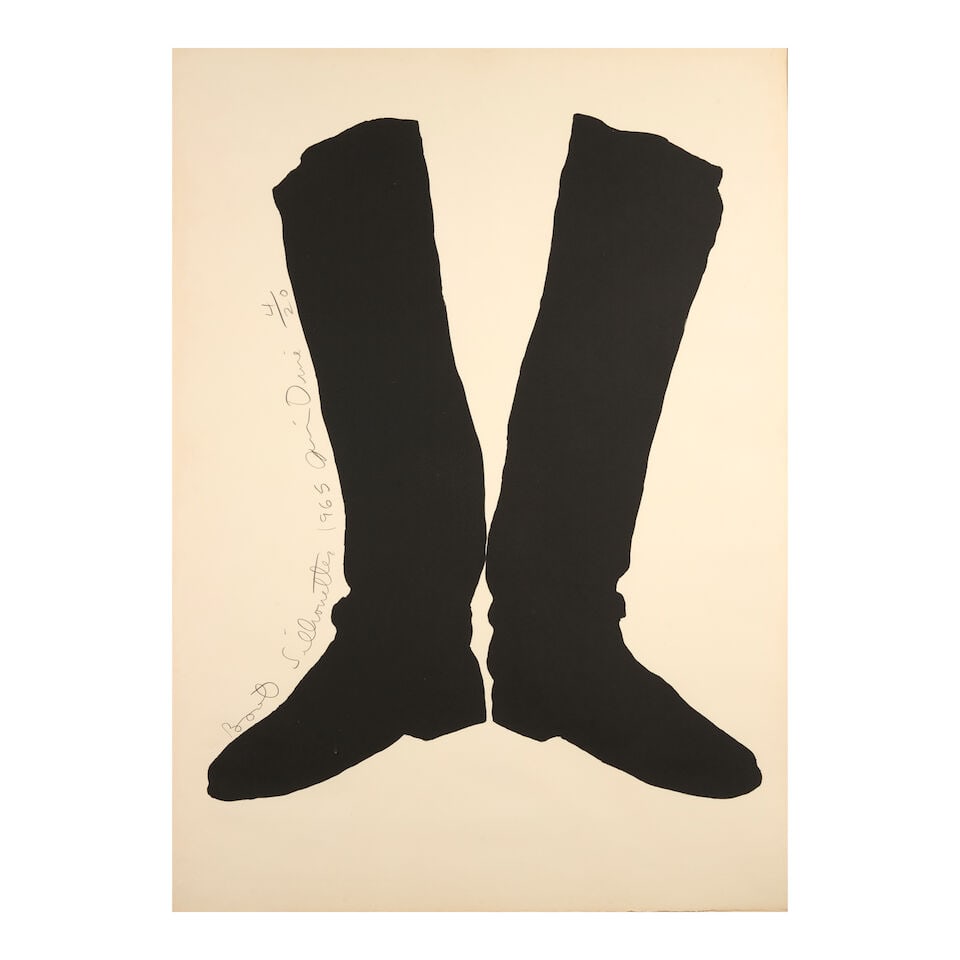Jim Dine (born 1935); Boot Silhouettes; (1 of 2)