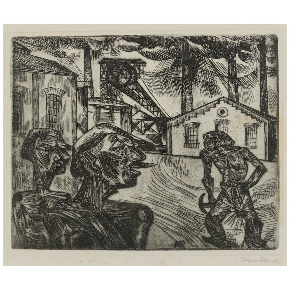 Conrad Felixmüller (1897-1977); Kohlenbergarbeiter; (1 of 3)