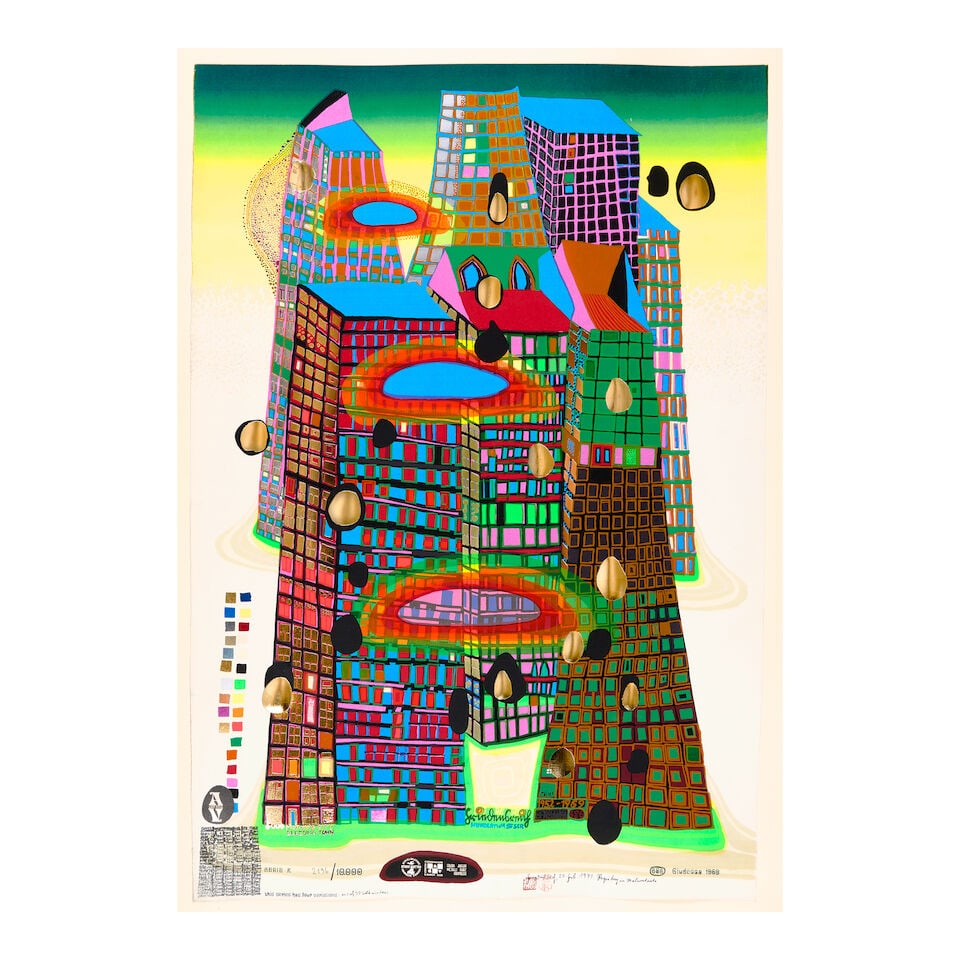 Friedensreich Hundertwasser (1928-2000); Good Morning City - Bleeding Town; (1 of 1)