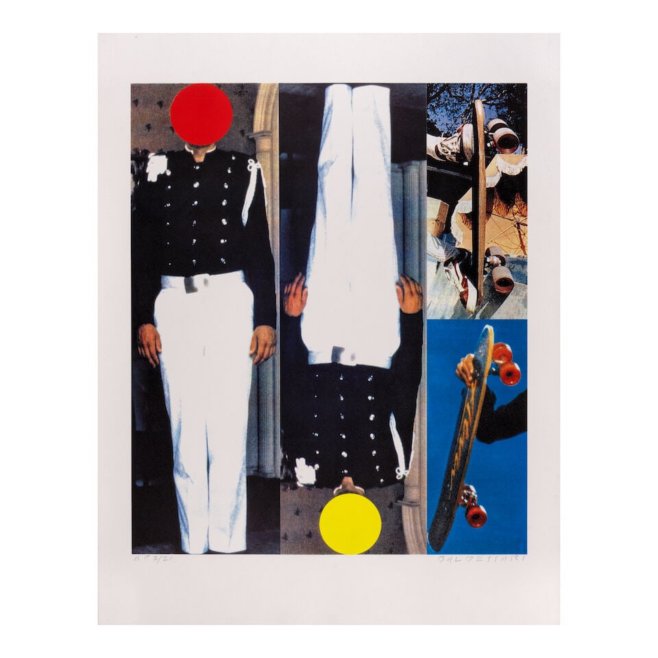 John Baldessari (1931-2020); Two Erect Figures/Two Skateboards; (1 of 1)