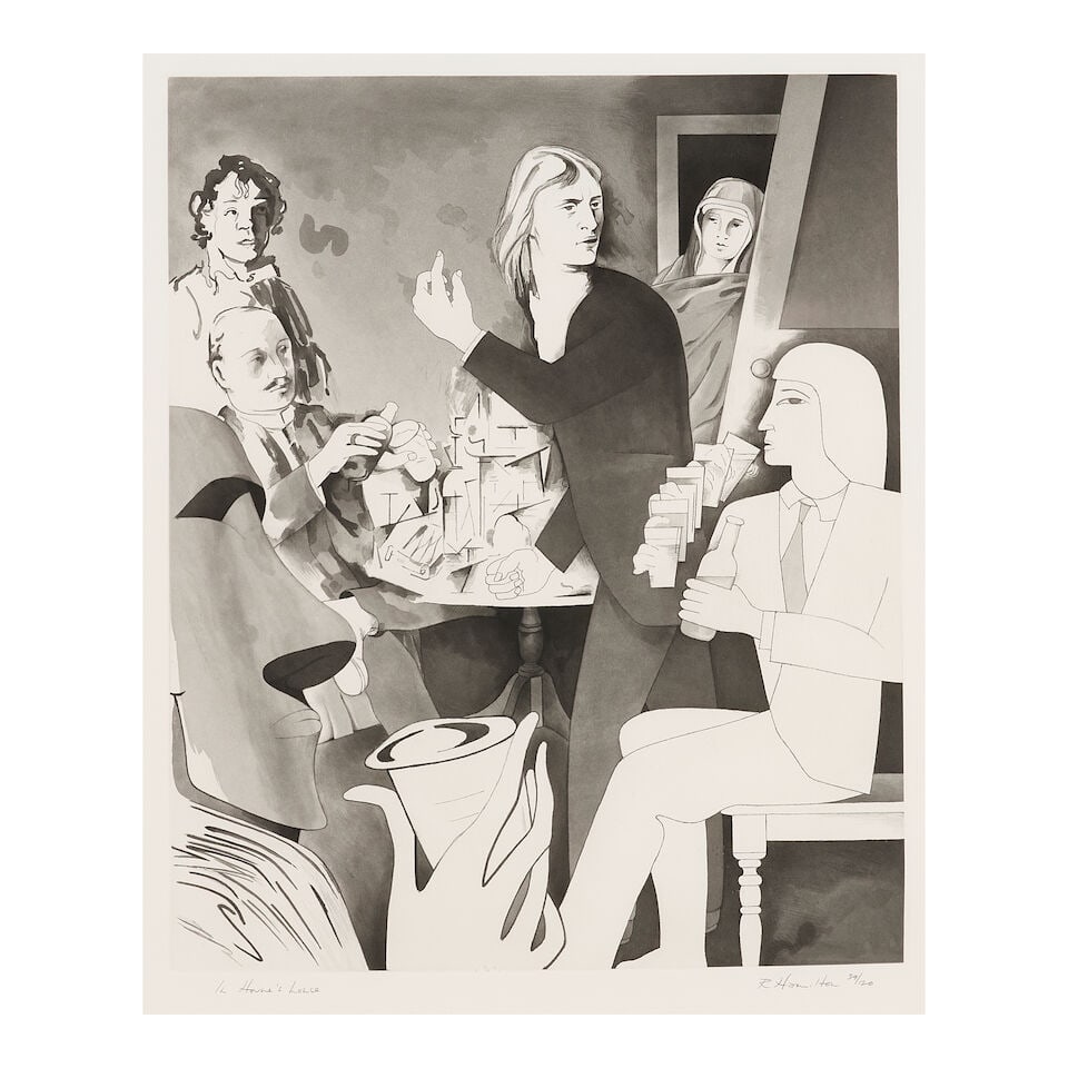 Richard Hamilton (1922-2011); In Horne's House, from Imaging Ulysses;: Richard Hamilton (1922-2011) In Horne's House, from Imaging Ulysses (Lullin 120), 1981-82 Soft ground etching, lift-ground and spit-bite aquatint, line and stipple etching, and engraving on wove paper
