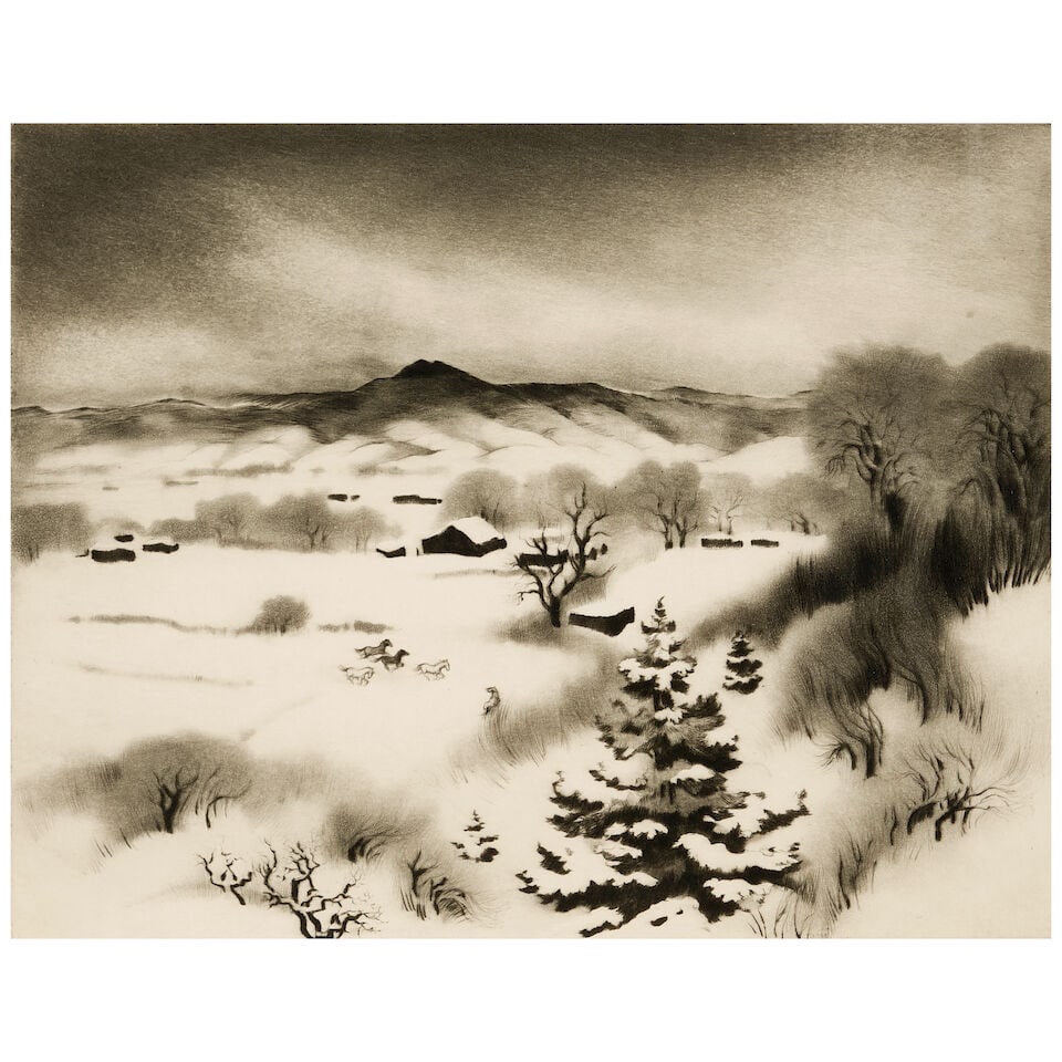 Gene Kloss (1903-1996); Winter Fields; - 2