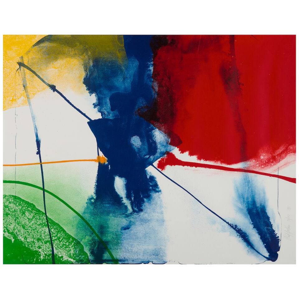 Paul Jenkins (1923-2012); Sheffield Blue, from Primary Colors Canada; (1 of 2)