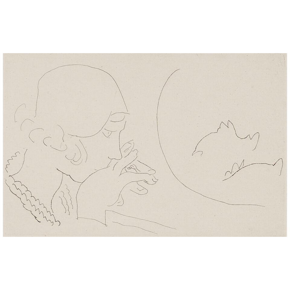 Henri Matisse (1869-1954); Jeune femme contemplant un bocal de poissons rouges; - 2
