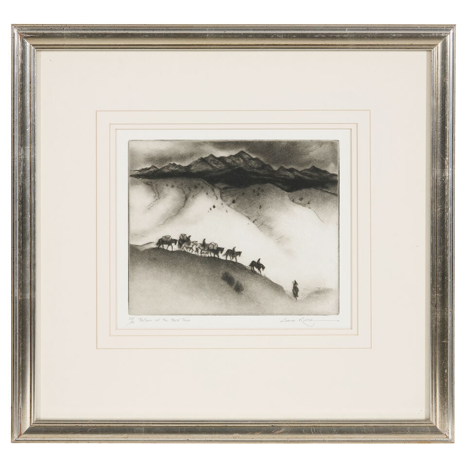 Gene Kloss (1903-1996); Rio Grande Footbridge; Return of the Pack Train; (2) - 4