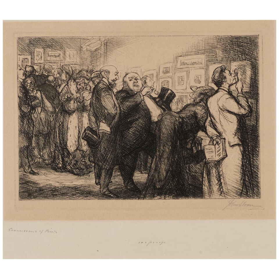 John Sloan (1871-1951); Connoisseurs of Prints, from New York City Life; Copyist at the Metropol... - 3