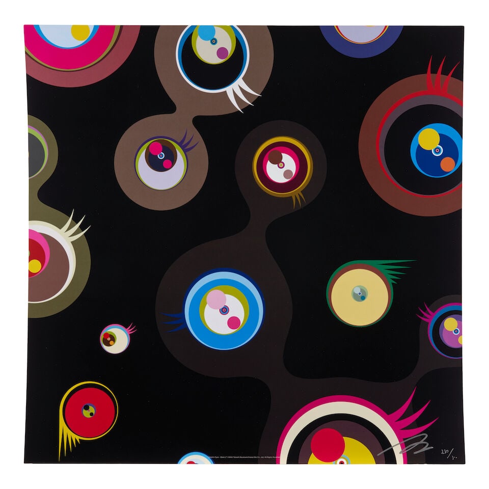 Takashi Murakami (born 1962); Jellyfish Eyes - Black 2; (1 of 1)