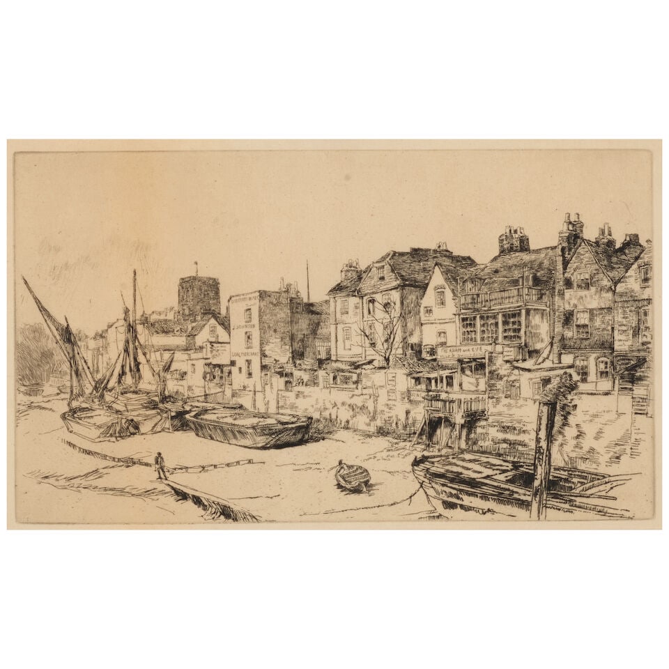 James Abbott McNeill Whistler (1834-1903); The Little Pool, from Thames Set; The 'Adam and Eve',... - 3