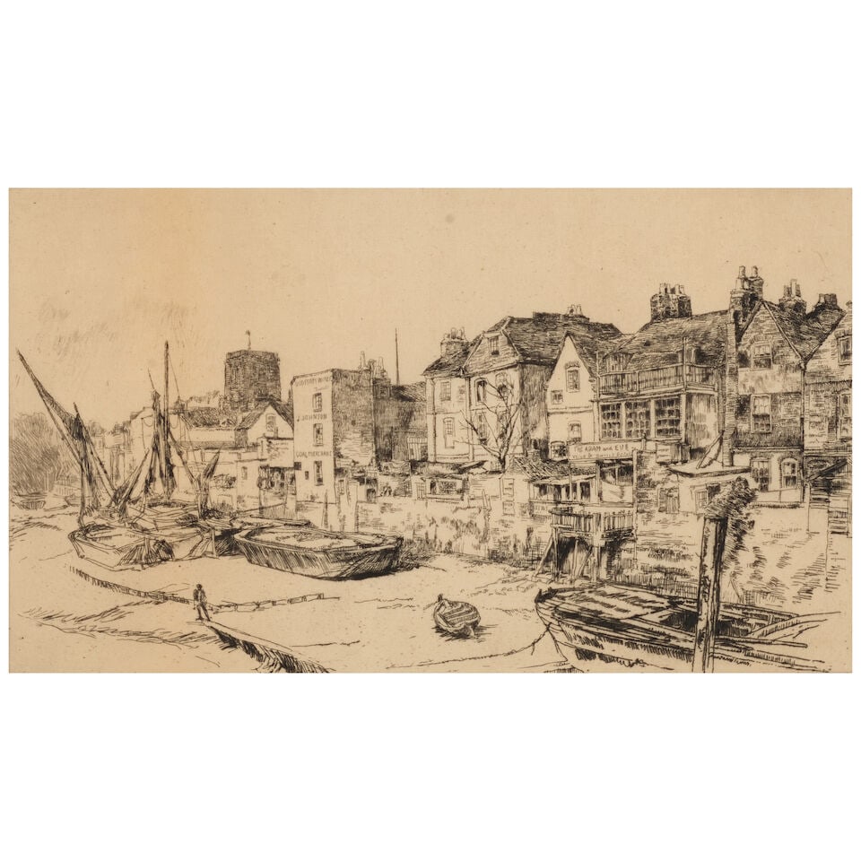 James Abbott McNeill Whistler (1834-1903); The Little Pool, from Thames Set; The 'Adam and Eve',... - 4