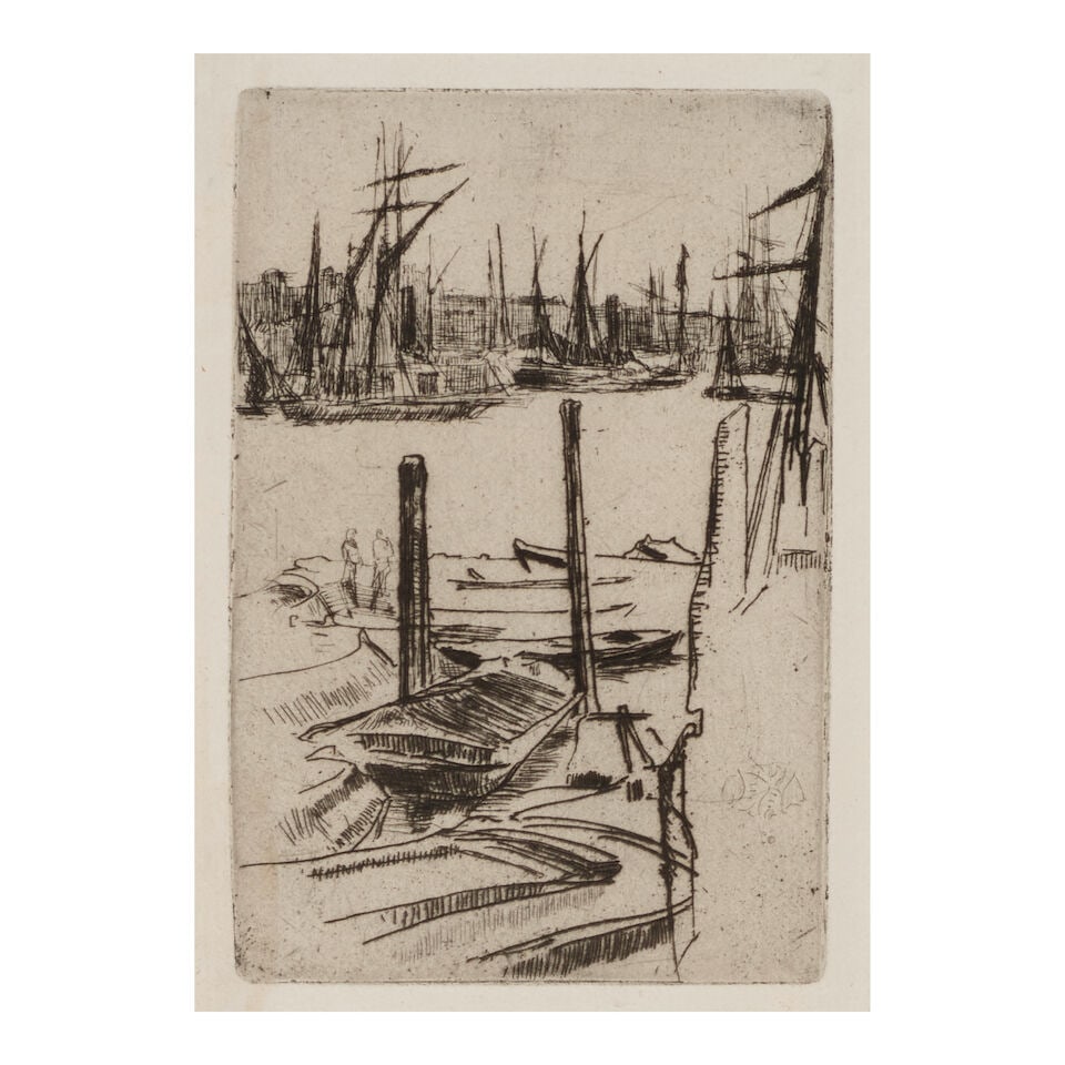 James Abbott McNeill Whistler (1834-1903); A Group of 4 Prints;: James Abbott McNeill Whistler (1834-1903) A Group of 4 Prints (Kennedy 22; 173; 238; 245, Glasgow 20; 167; 246; 261), 1858; 1876-78; 1881; 1886 Four etchings, one in brownish-black ink, on various pap