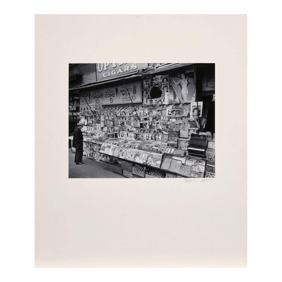 Berenice Abbott (1898-1991); Newsstand, East 32nd Street and Third Avenue, Manhattan; - 2