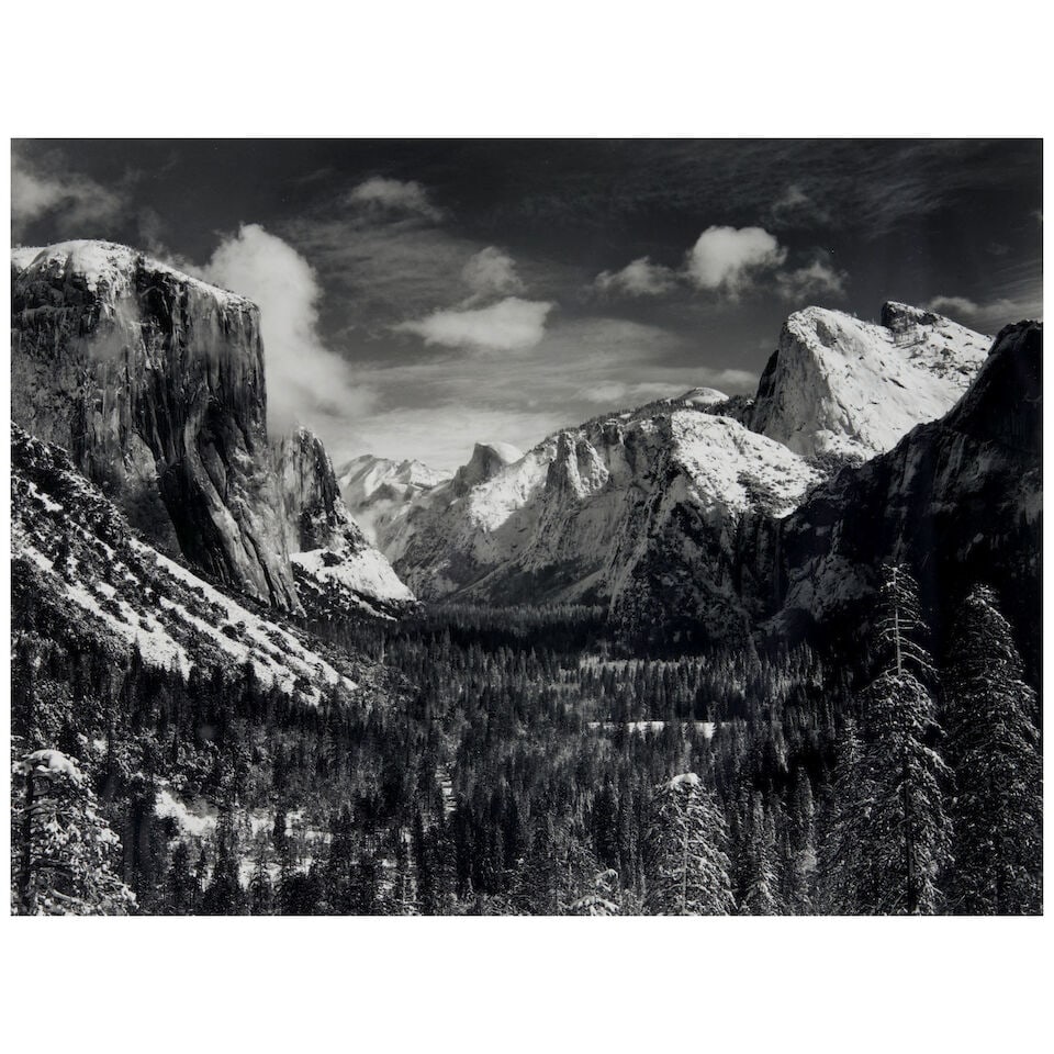 Ansel Adams (1902-1984); Yosemite Valley from Inspiration Point, Winter, Yosemite National Park,... (1 of 2)