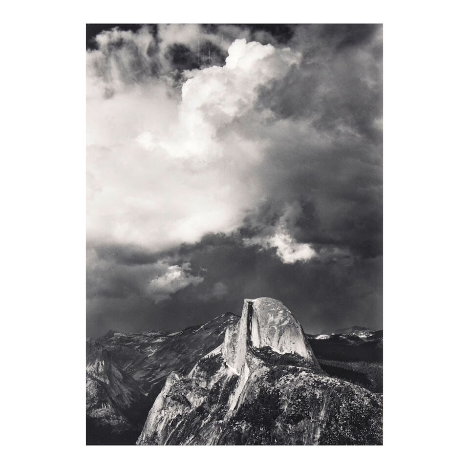 Ansel Adams (1902-1984); Half Dome from Glacier Point, Thunderstorm, Yosemite National Park, Cal... (1 of 2)