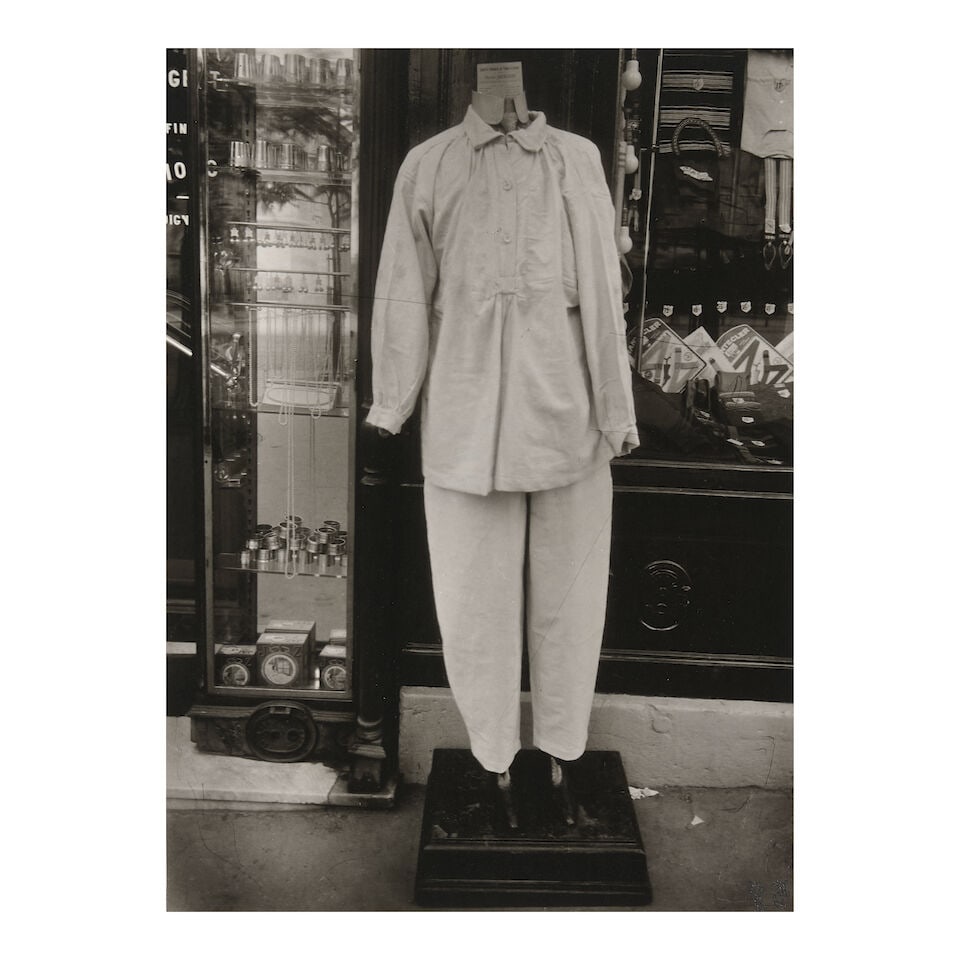 Eugène Atget (1857-1927); Mannequin;: Eugène Atget (1857-1927) Mannequin, 1926-27 Gelatin silver print, printed 1956 by Berenice Abbott; numbered '15' in ink on the verso; mounted. 8 7/8 x 6 1/2 in. (22.5 x 16.5 cm) mount 13 x 10 in.