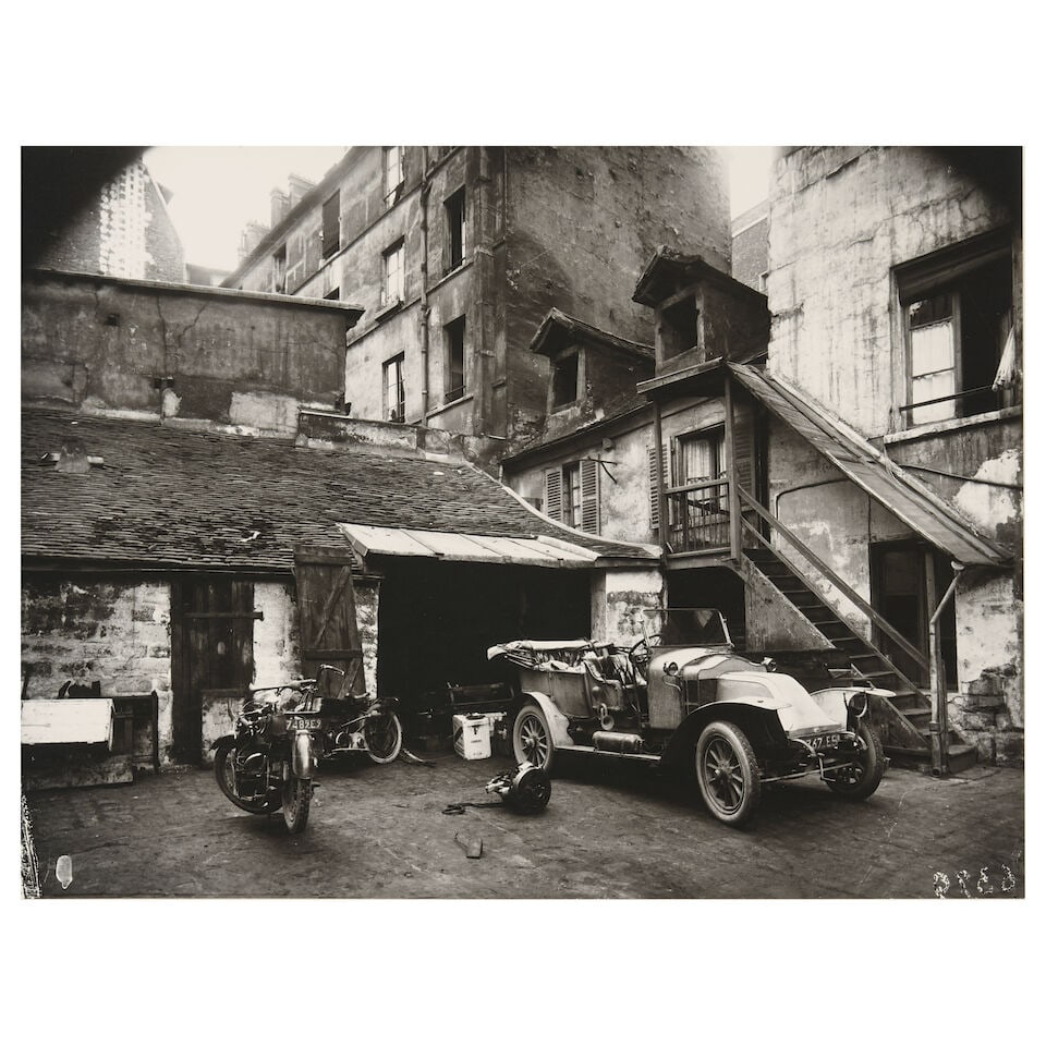 Eugène Atget (1857-1927); Cour, rue de Valence;: Eugène Atget (1857-1927) Cour, rue de Valence, 1922 Gelatin silver print, printed 1956 by Berenice Abbott; numbered '13' in ink on the verso; mounted. 6 3/4 x 9 1/8 in. (17.2 x 23.2 cm) mount 13 