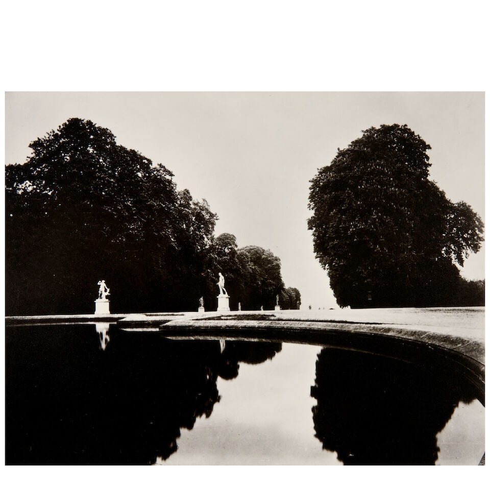 Eugène Atget (1857-1927); St. Cloud;: Eugène Atget (1857-1927) St. Cloud, 1915-19 Gelatin silver print, printed 1956 by Berenice Abbott; numbered '1' in ink on the verso; mounted. 6 5/8 x 8 1/2 in. (16.8 x 21.6 cm) mount 13 x 10 in. 
