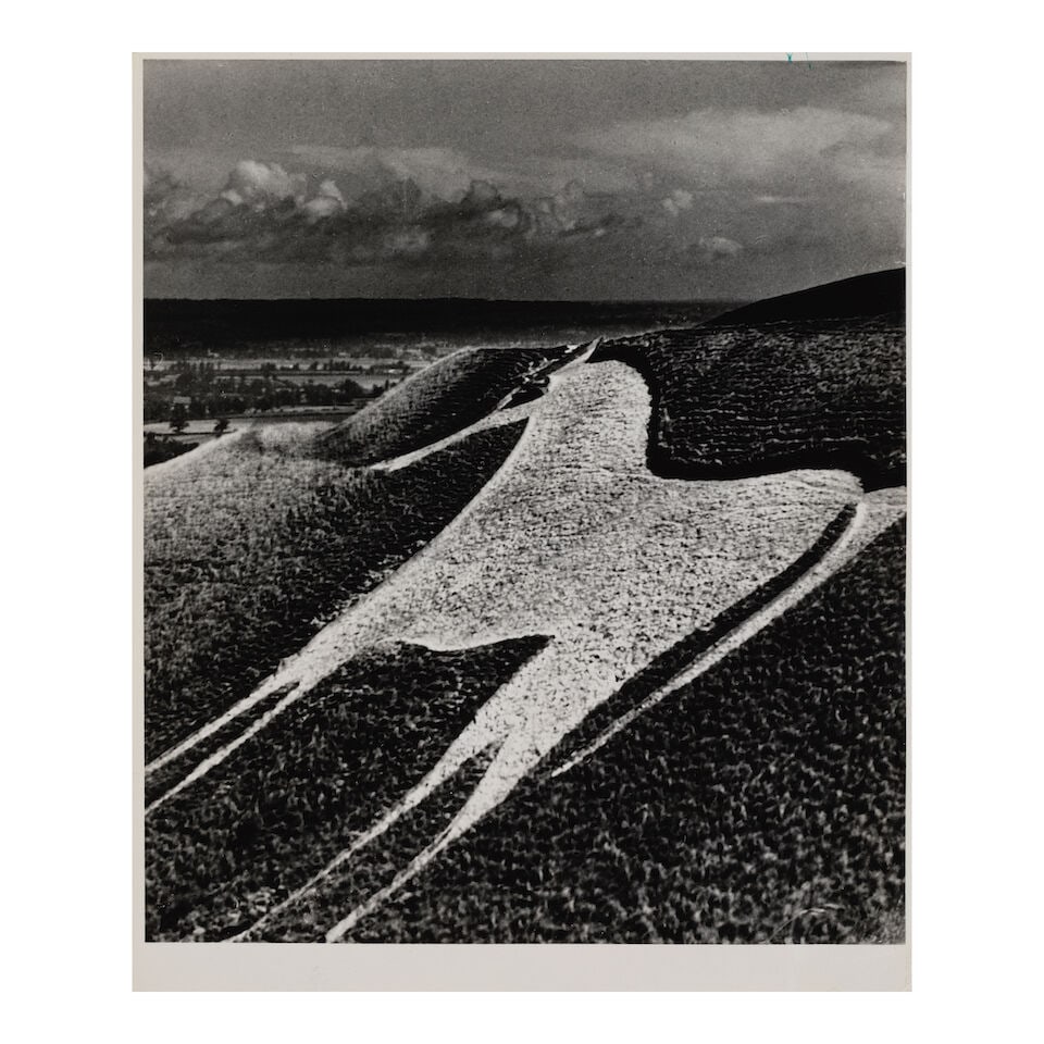 Bill Brandt (1904-1983); 'The White Horse, Westbury, Southern England'; - 2