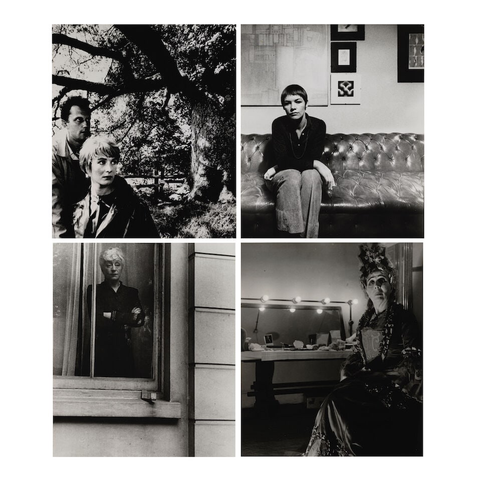 Bill Brandt (1904-1983); Selected Portraits of Actors (comprising 'Edith Evans', 'Françoise...: Bill Brandt (1904-1983) Selected Portraits of Actors (comprising 'Edith Evans', 'Françoise Rasay', 'Glenda Jackson', and 'Tony Richardson + Vanessa Redgrave, Dorset'), c. 1960s Four gelatin silve