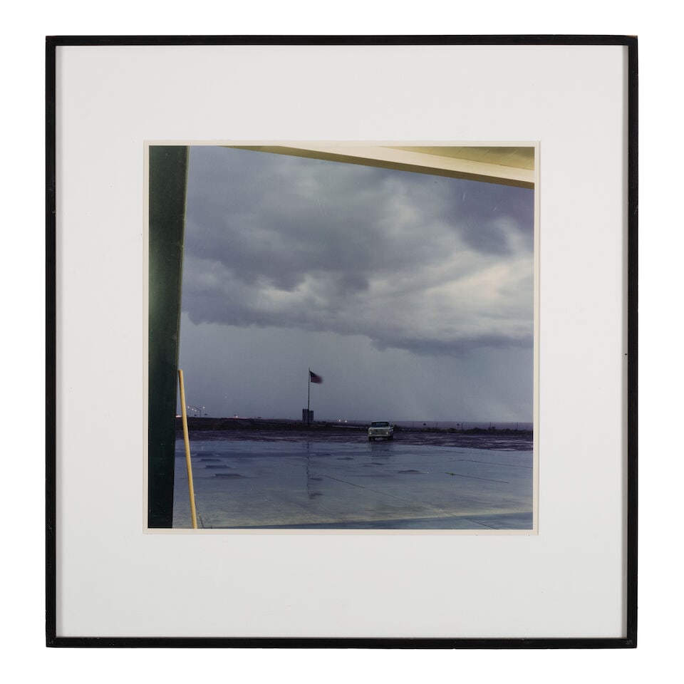 Jeff Brouws (born 1955); 'Storm, Truck, Flag, Holbrook, AZ' (from 'Highway Landscape'); - 2