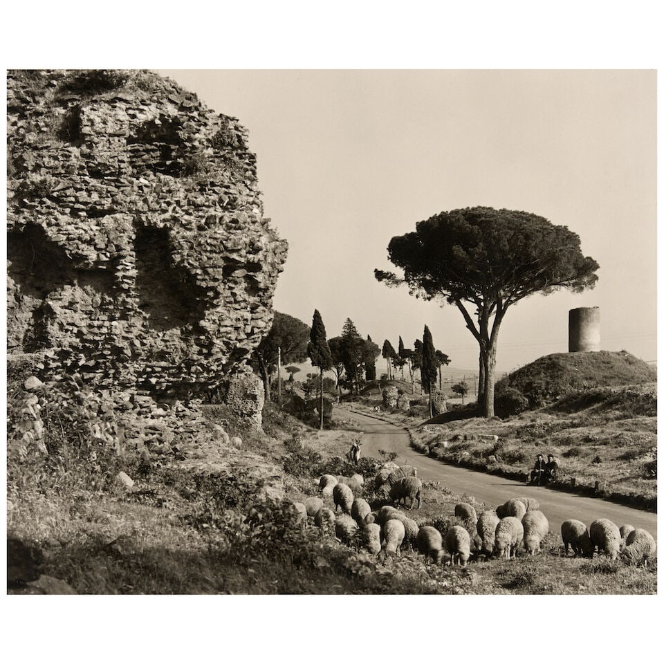 Alfred Eisenstaedt (1898-1995); The Appian Way outside of Rome, Italy; (1 of 2)
