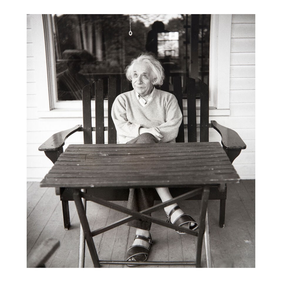 Ernst Haas (1921-1986); Albert Einstein on his Porch, Princeton, NJ; (1 of 2)
