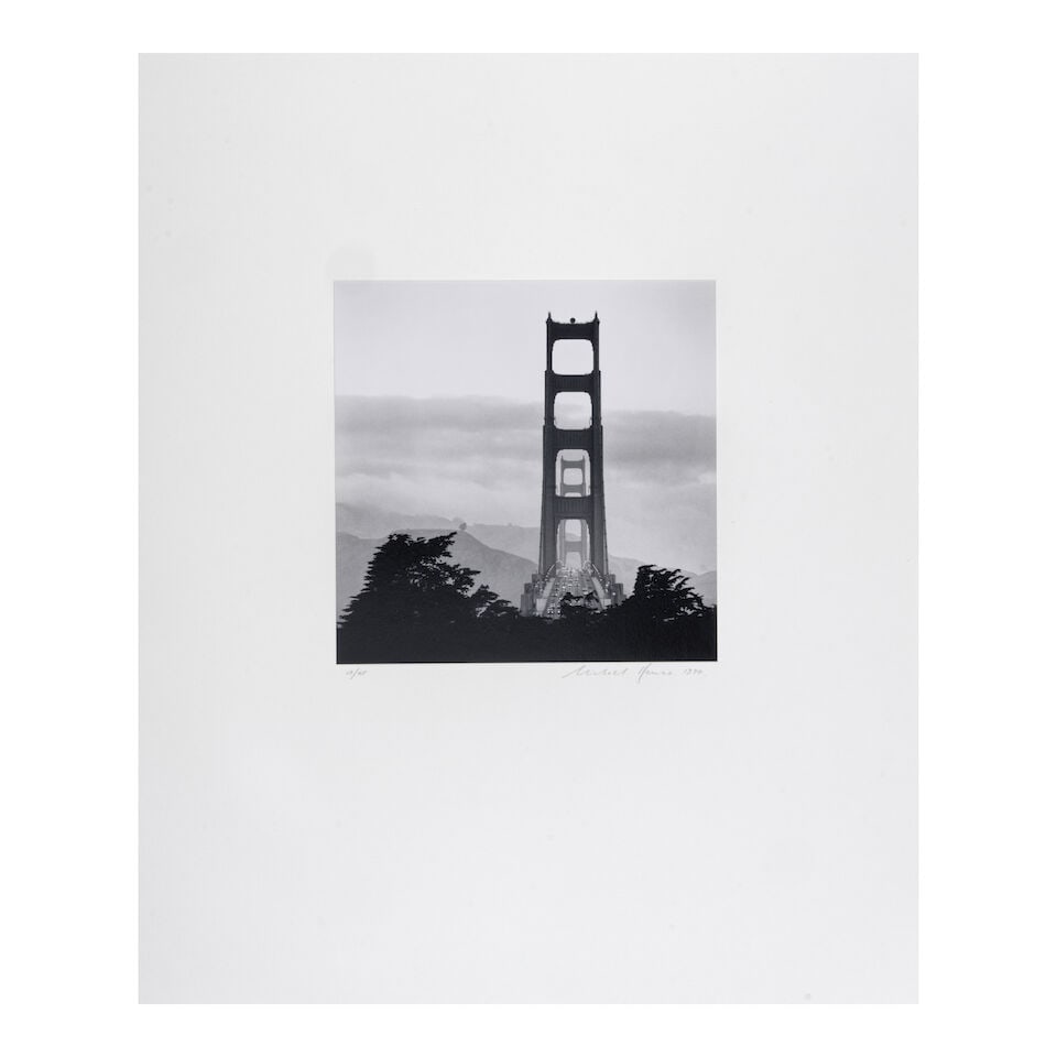 Michael Kenna (born 1953); 'Golden Gate Bridge, Study 10, San Francisco'; - 2