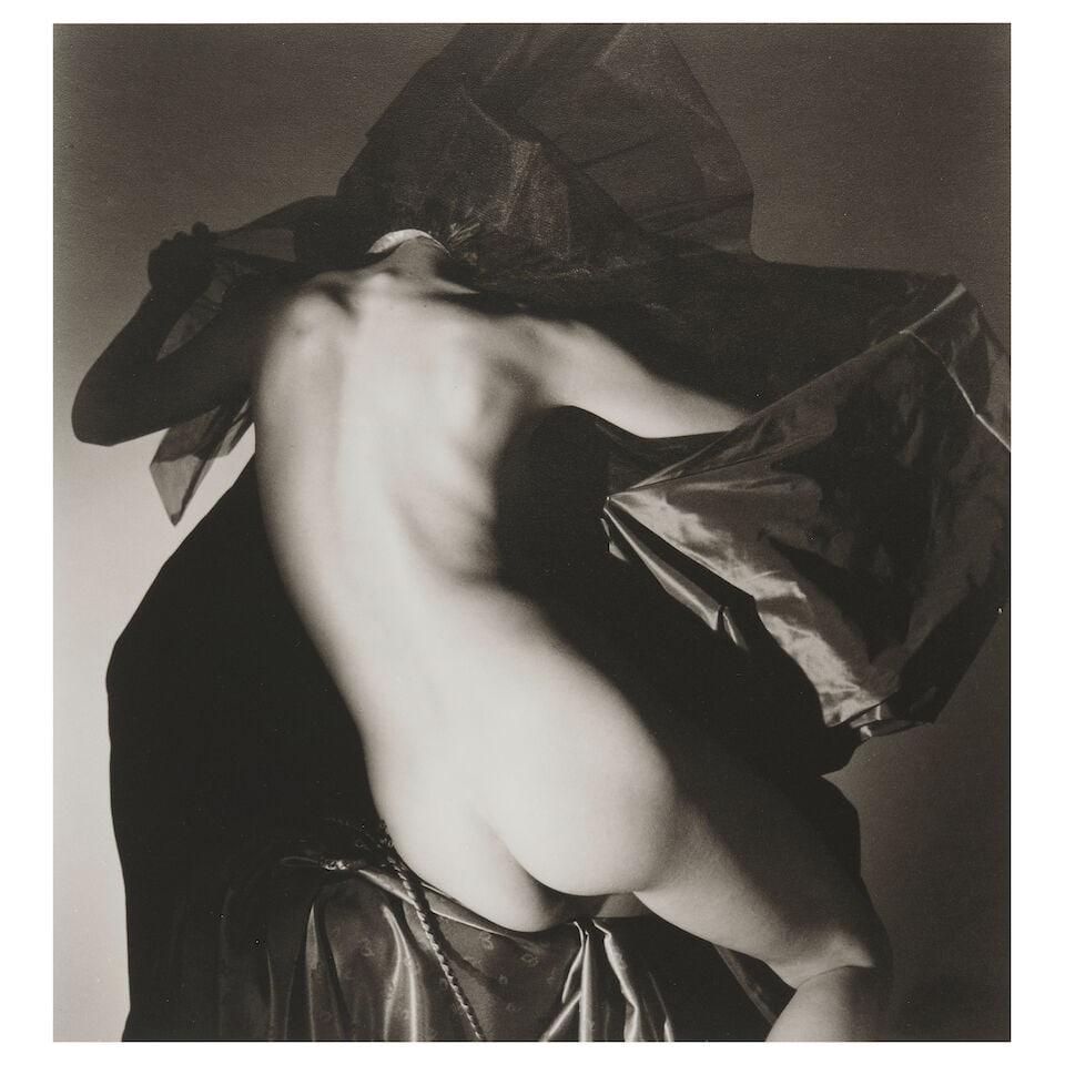 Horst P. Horst (1906-1999); American Nude I, NY;: Horst P. Horst (1906-1999) American Nude I, NY, 1982 Gelatin silver print; the photographer's dry stamp in the margin, signed by 'R.J. Horst' and titled in pencil on the reverse. 9 1/4 x 8 3/4 in. (23