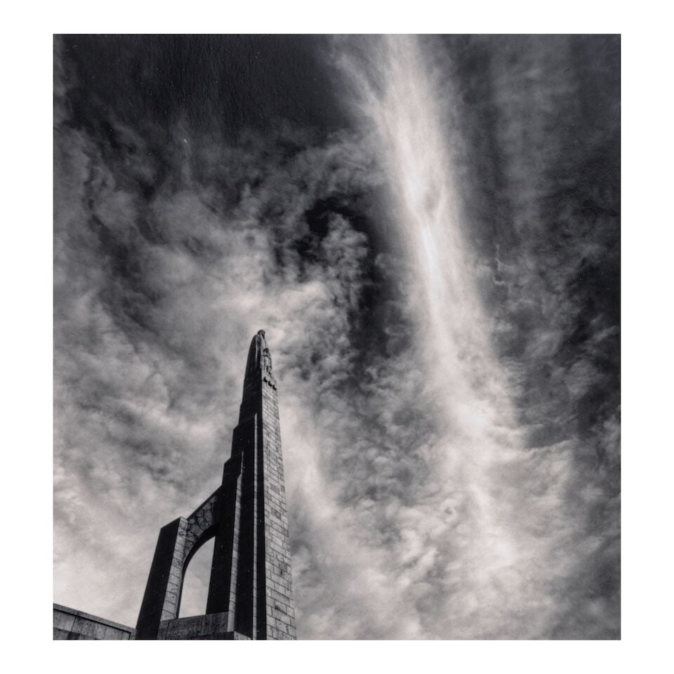 Michael Kenna (born 1953); 'Guardian, Pont de la Tournelle, Paris, France';: Michael Kenna (born 1953) 'Guardian, Pont de la Tournelle, Paris, France', 1995 Sepia-toned gelatin silver print; mounted, signed, dated, and editioned '2/45' in pencil on the mount, the photographer'