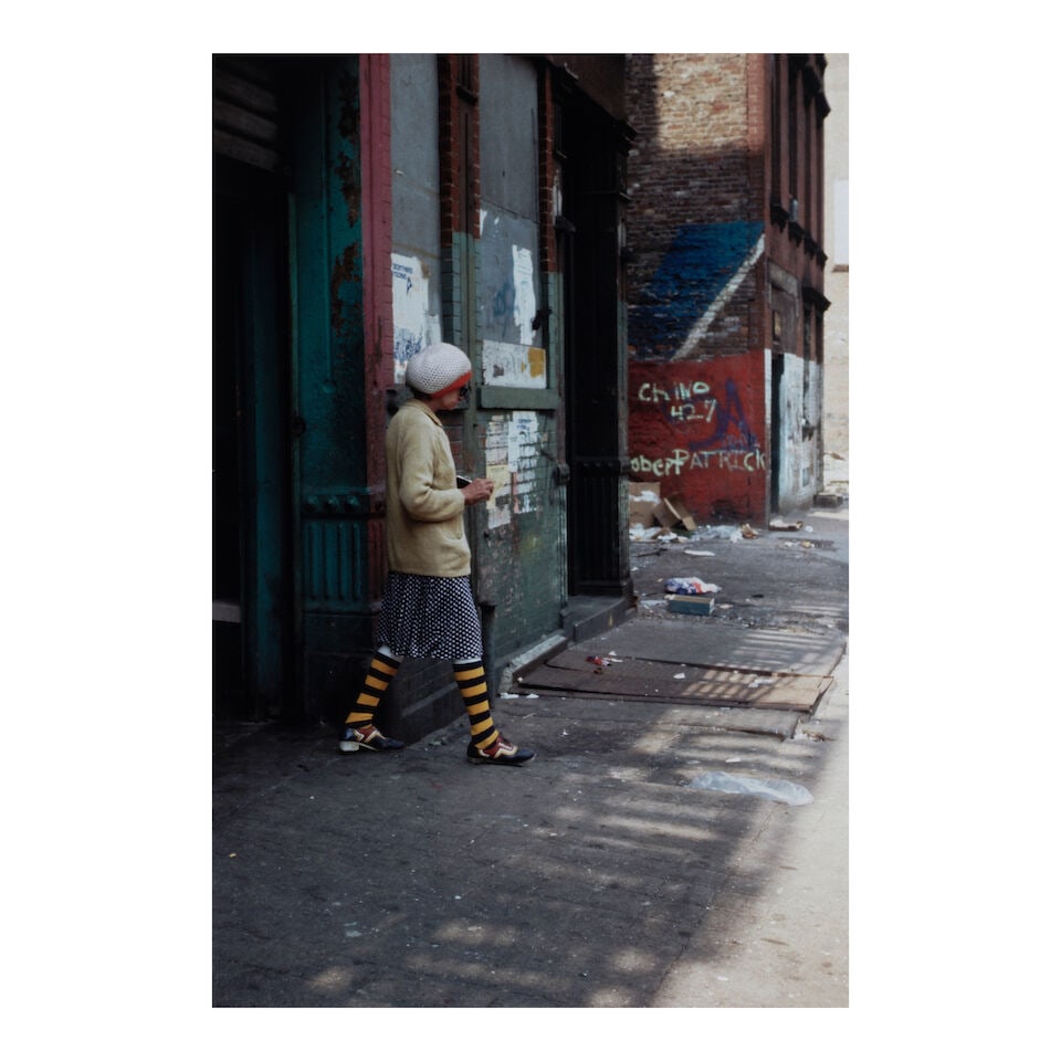 Helen Levitt (1913-2009); New York City (from the portfolio 'By and About Women');: Helen Levitt (1913-2009) New York City (from the portfolio 'By and About Women'), 1977 Chromogenic print, printed 2008; signed and editioned 'AP 20/20' in ink on the reverse; this work is Artist's Pro