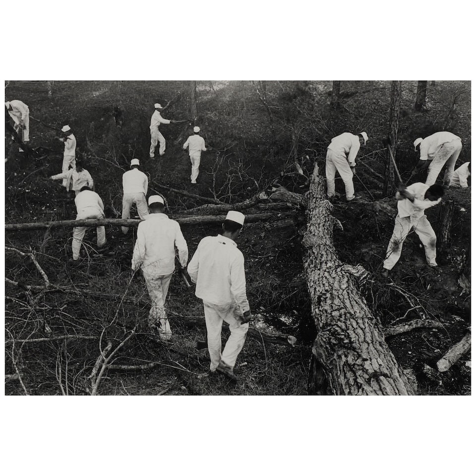 Danny Lyon (born 1942); Clearing Land, Ellis Unit, Texas (from 'Conversations with the Dead'); (1 of 2)