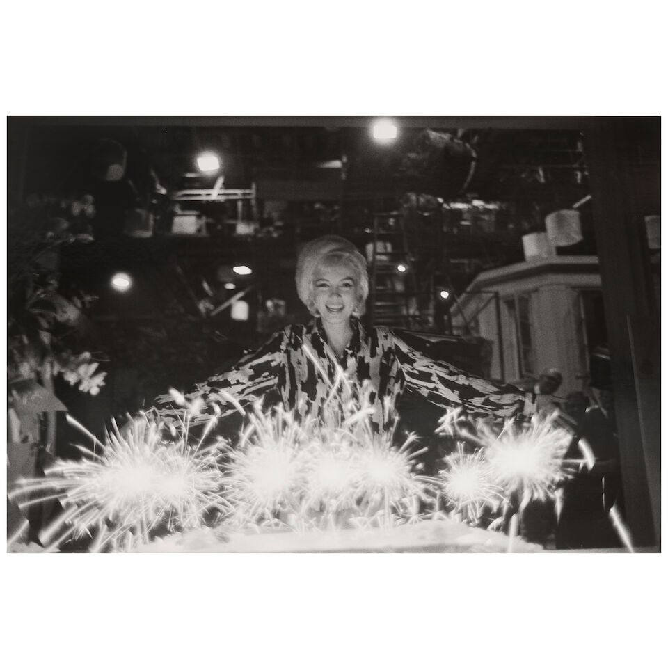 Lawrence Schiller (born 1936); Marilyn Monroe's 36th Birthday on the Set of 'Something's Got to ...: Lawrence Schiller (born 1936) Marilyn Monroe's 36th Birthday on the Set of 'Something's Got to Give' (from 'Marilyn 12'), 1962 Oversized gelatin silver print, printed later; signed and editioned '3/35