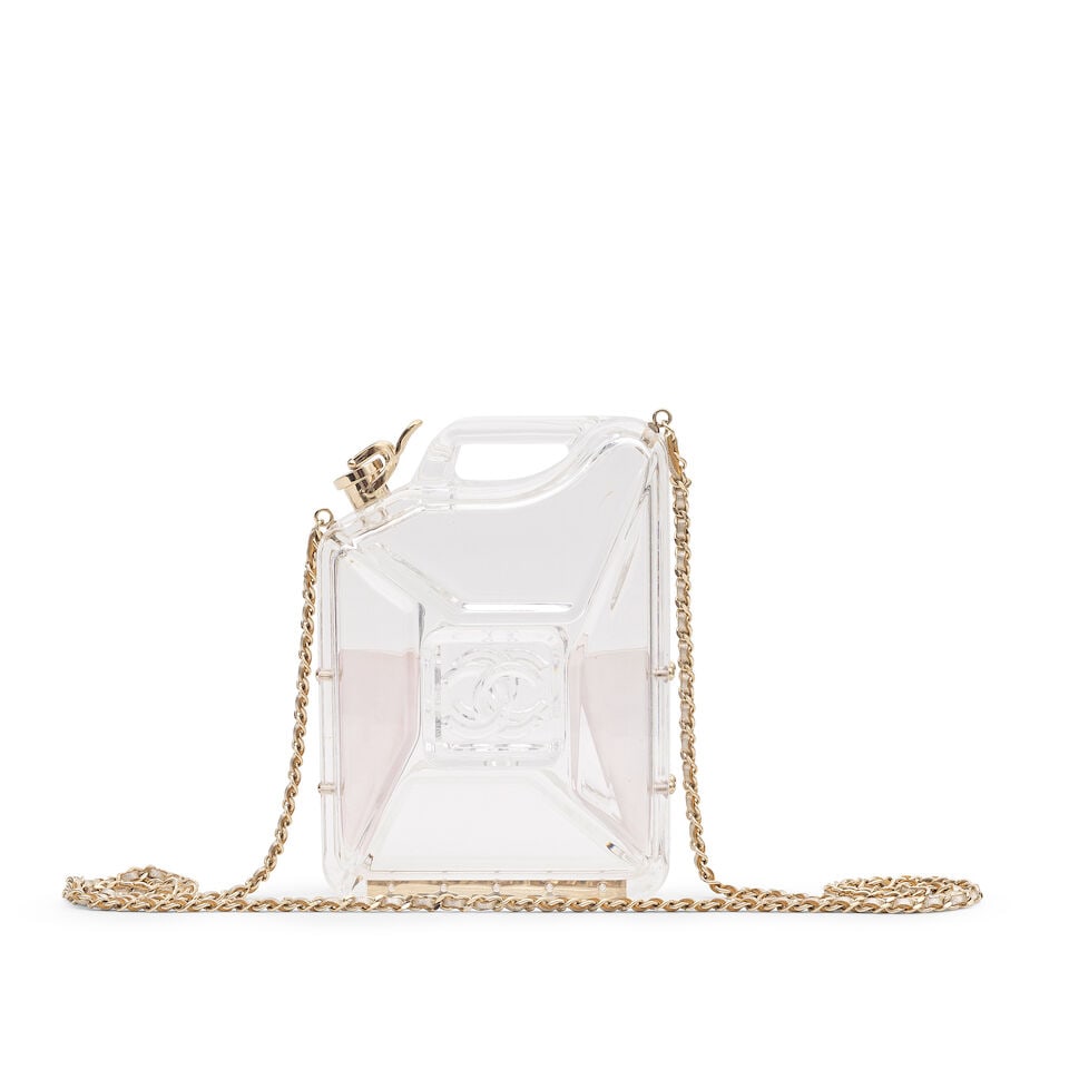 Chanel: a Clear Lucite Dubai by Night Gas Tank Minaudière Paris-Dubai Collection, Cruise 20... - 2