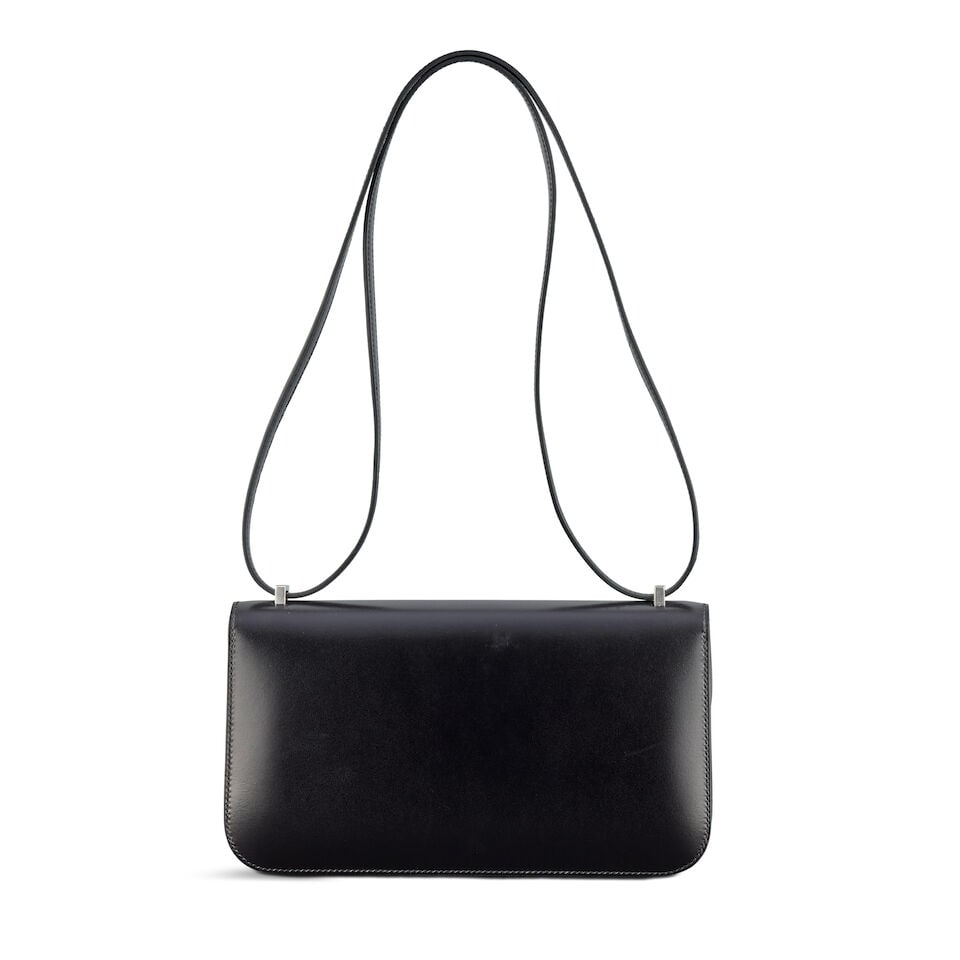 Hermès: a Black Box Leather Constance Elan 2024 (includes mirror, felt protector, booklet, ... - 2