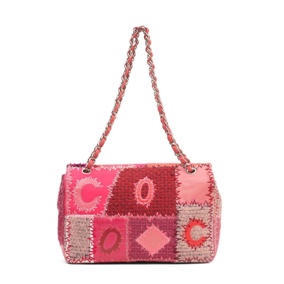 Chanel: a Pink Patchwork Jumbo Flap Bag 2017 (includes serial sticker) - 2