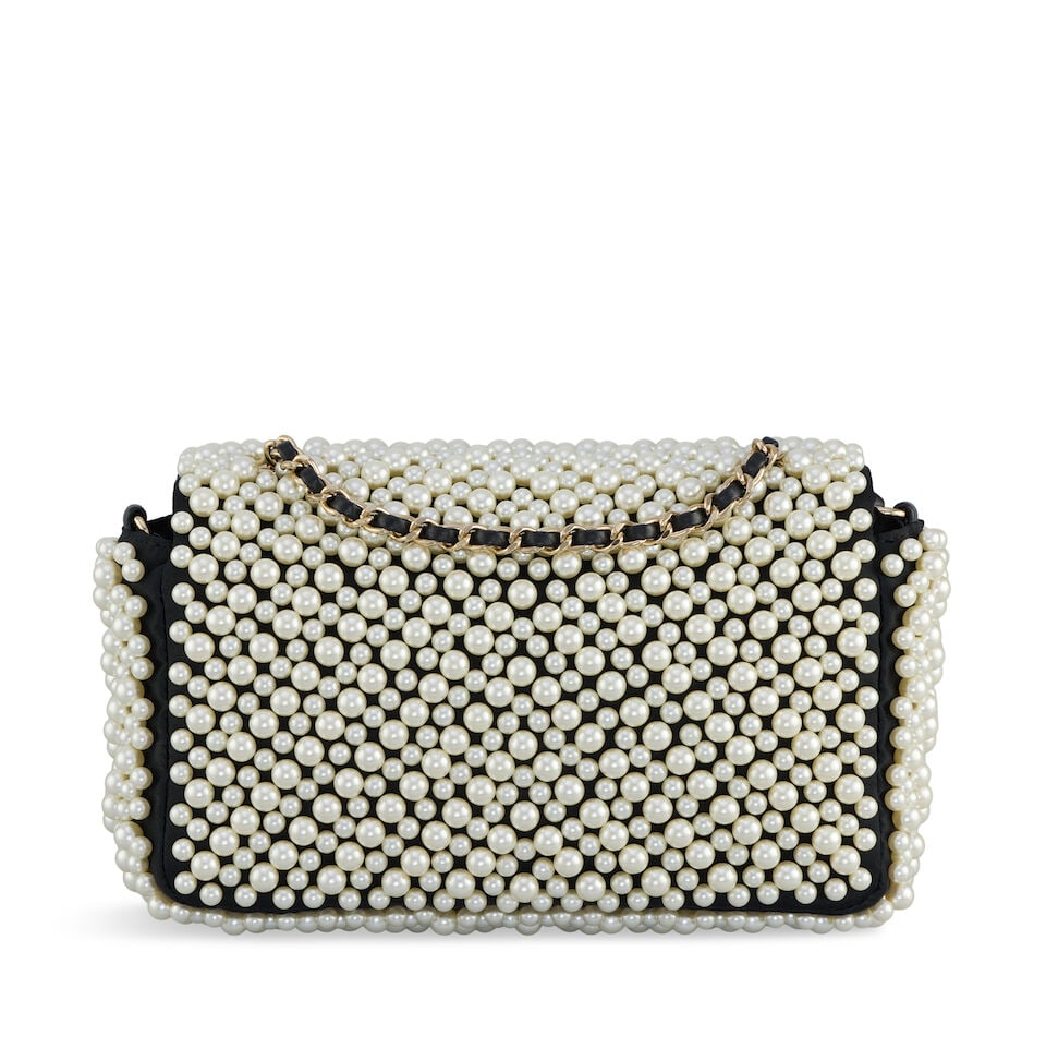 Chanel: a Pearl-On Flap Bag Spring/Summer 2019 (includes serial sticker, authenticity card and d... - 3