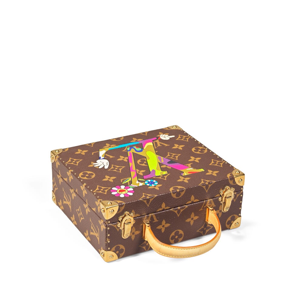 Louis Vuitton x Takashi Murakami: a 'Hand Moca' Monogram Superflat Jewellery Box Limited Edition... - 3