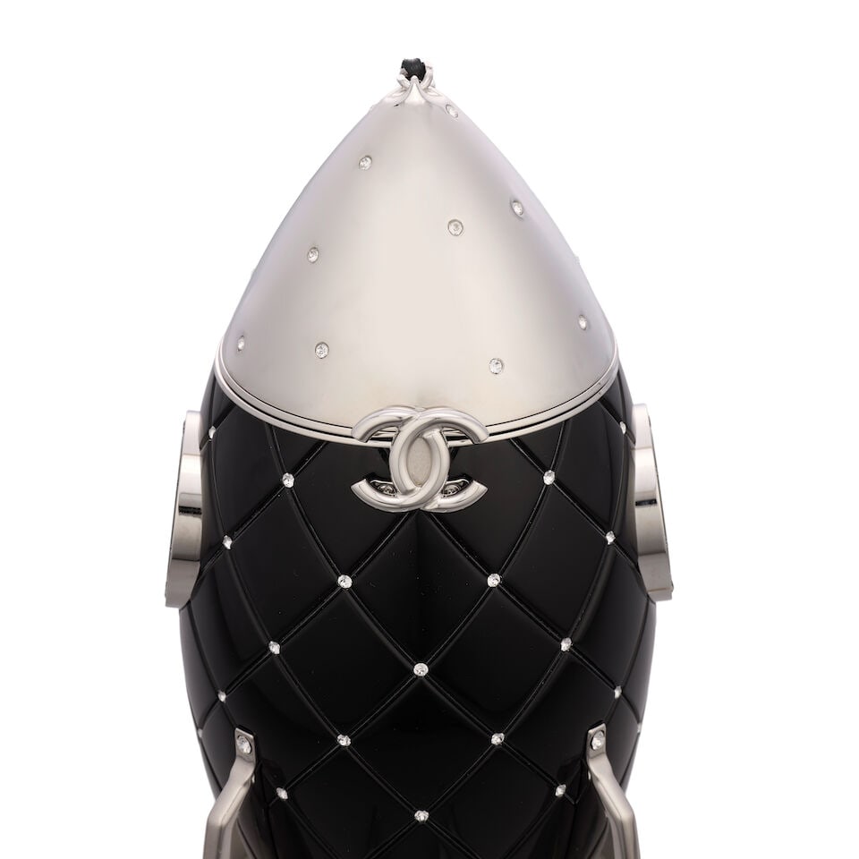 Chanel: a Black Plexiglass Rocket Ship Minaudière 2017 (includes dust bag) - 3