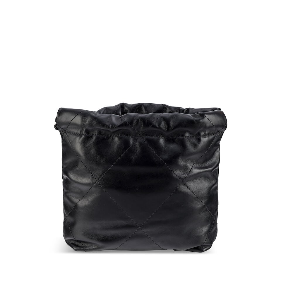 Chanel: a So Black Leather Mini 22 Bag (includes microchip, dust bag, copy of receipt and box) - 2