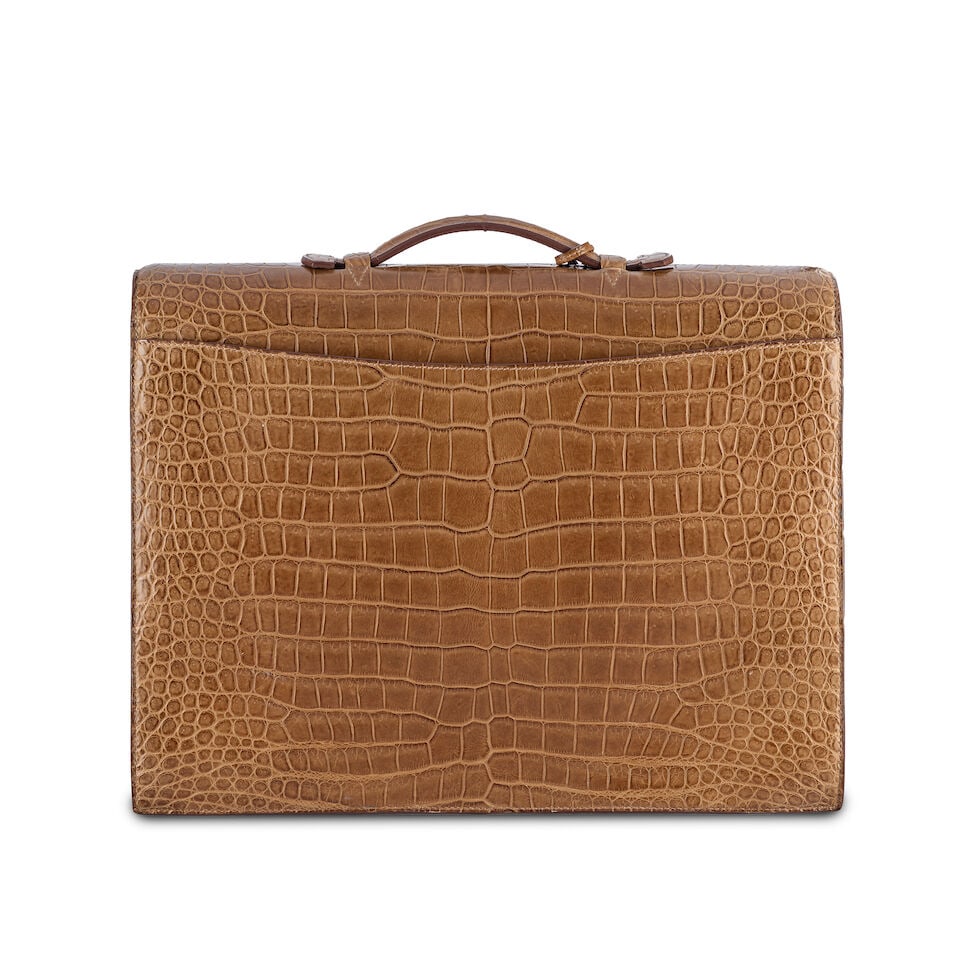 Hermès: a Matte Alezan Porosus Crocodile Sac à Dépêches 38 2013 (includes ke... - 2
