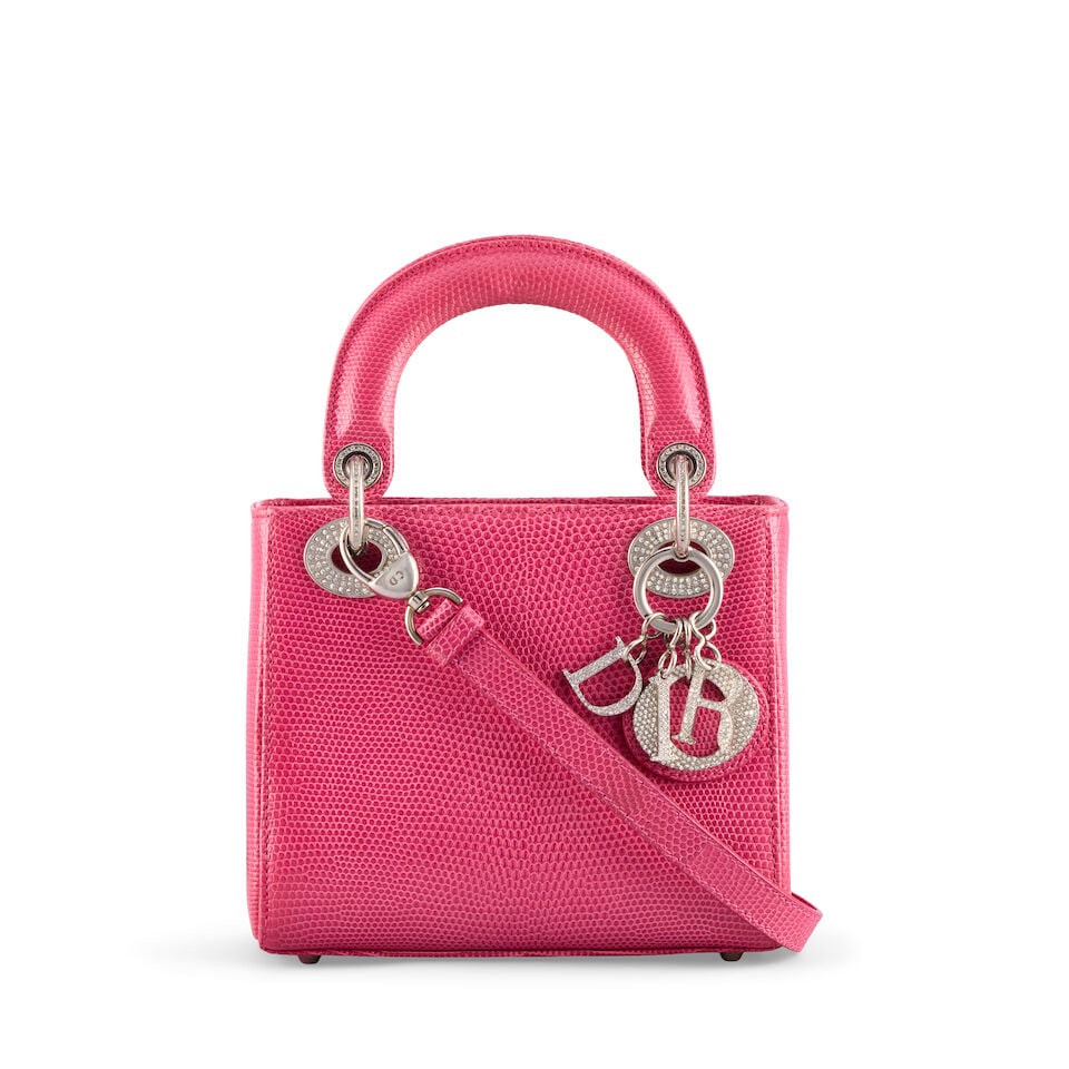 Christian Dior: a Pink Lizard Mini Lady Dior 2017 (1 of 2)