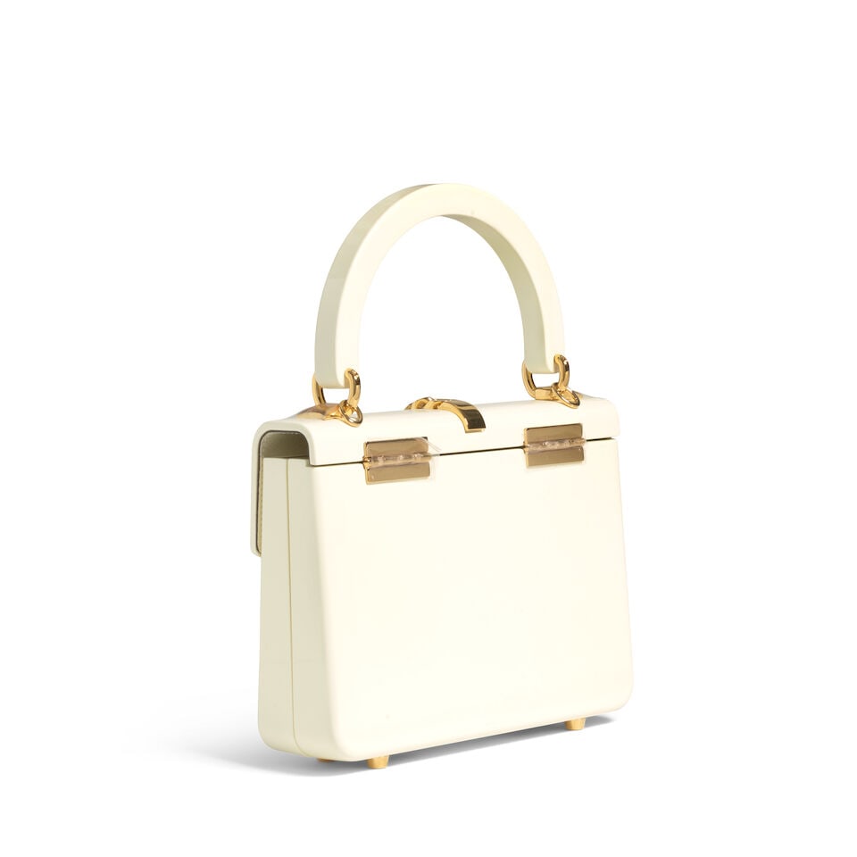 GUCCI: WHITE ACRYLIC MINI SYLVIE 1969 Fall 2019 - 2