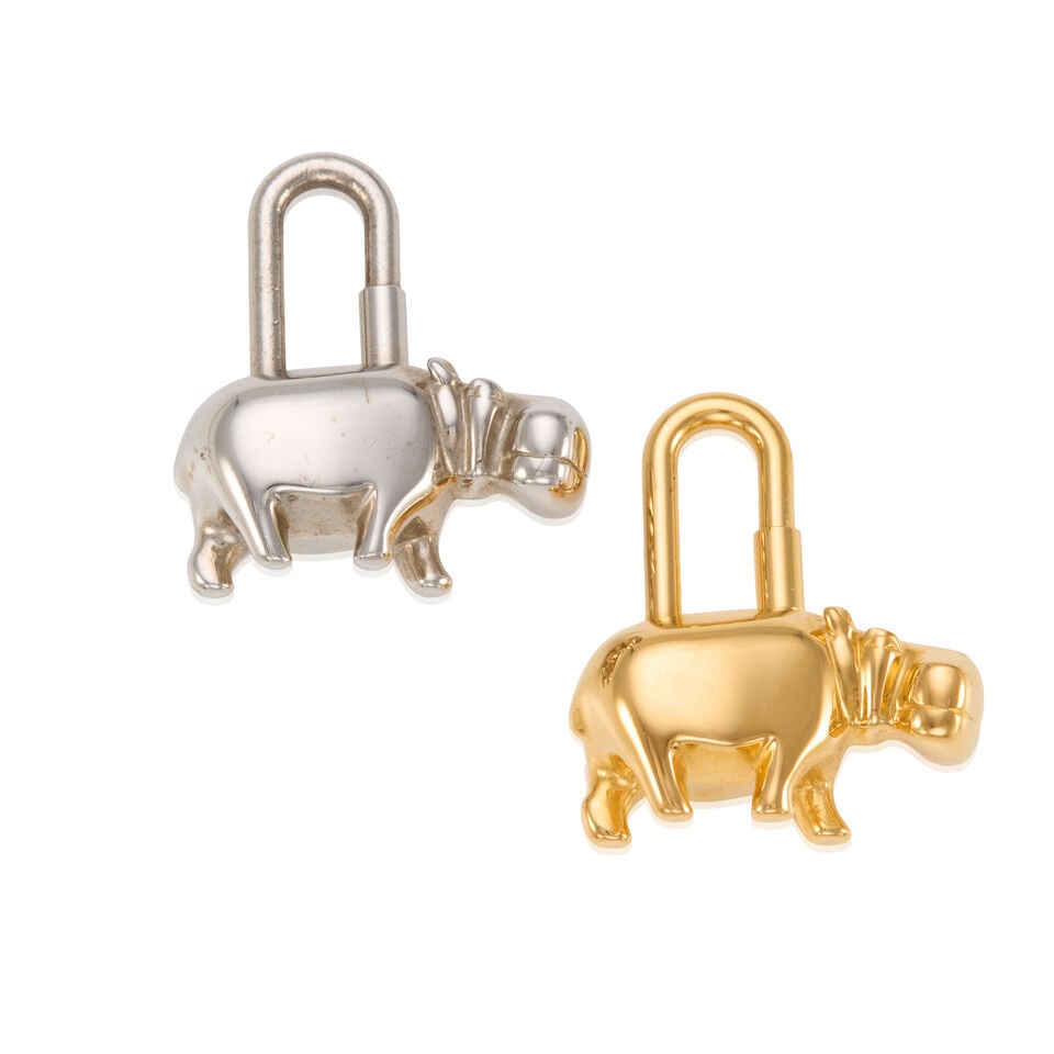 HERMÈS: A SET OF TWO HIPPO CADENA LOCK CHARMS 2005 (1 of 1)