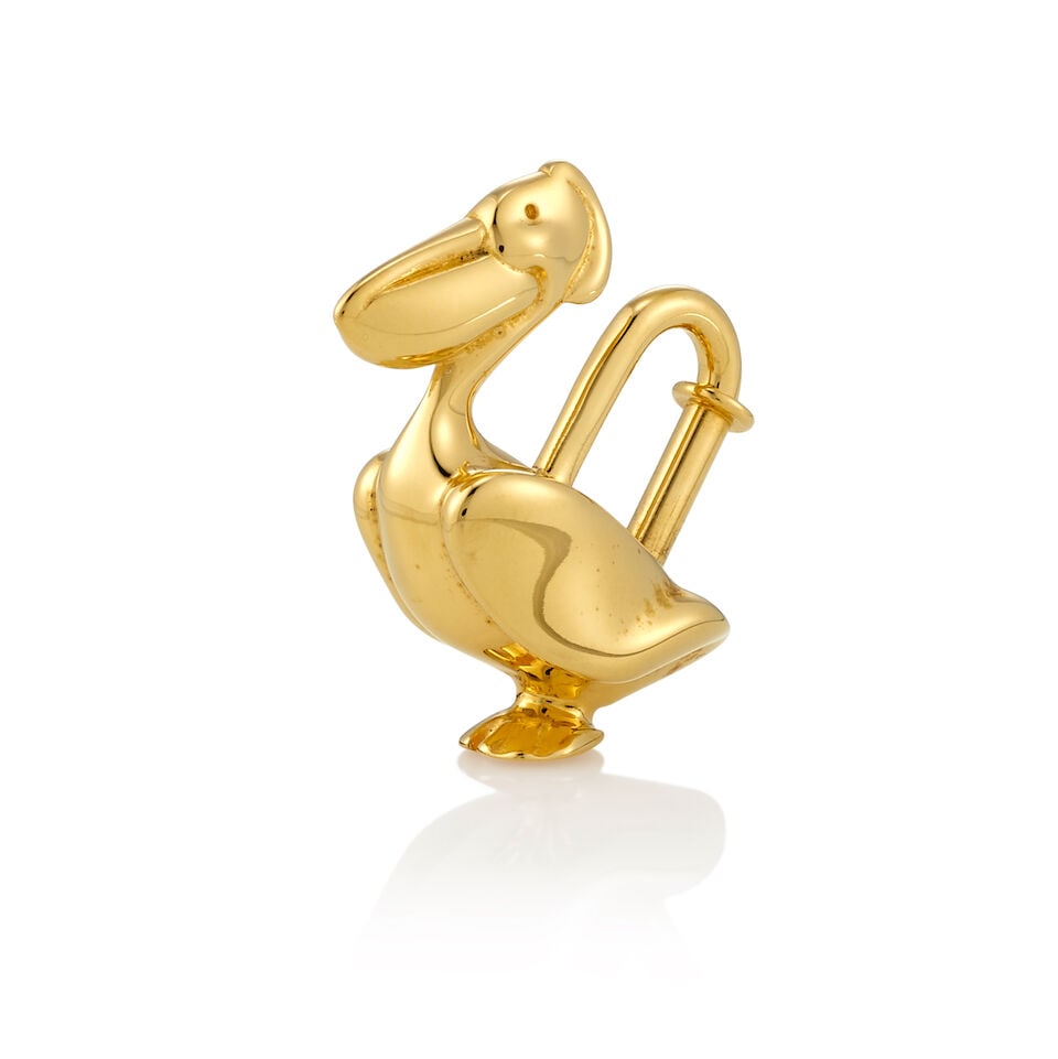 HERMÈS: GOLD PELICAN CADENA LOCK CHARM (1 of 1)