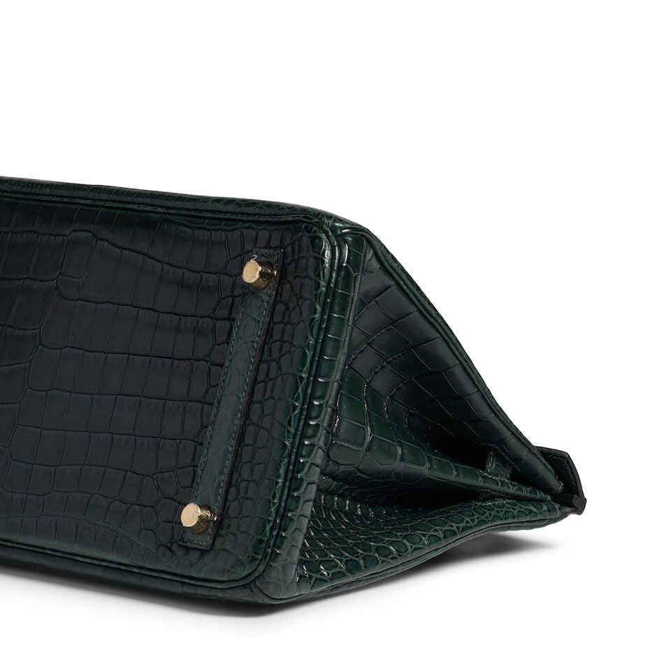HERMÈS: VERT FONCE MATTE CROCODILE BIRKIN 30 2021 - 3