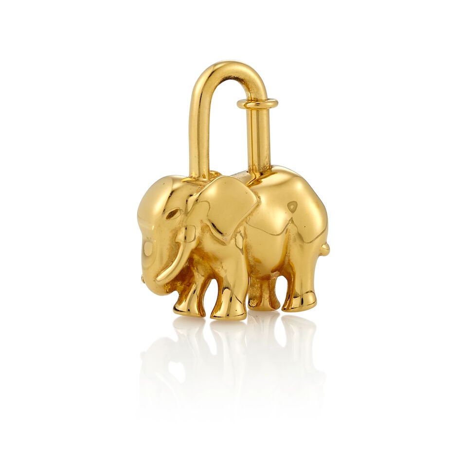 HERMÈS: ELEPHANT GOLD TONE CADENA LOCK (1 of 1)