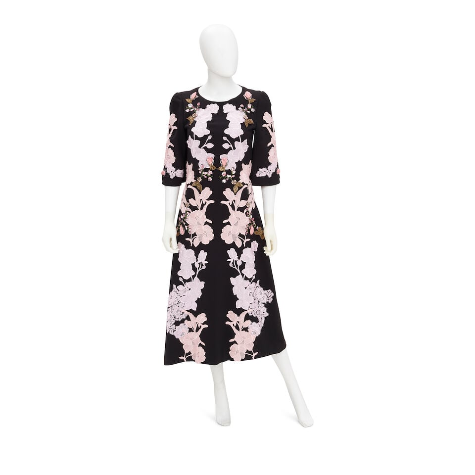 DOLCE AND GABBANA: FLORAL EMBROIDERED MAXI DRESS 2018 (1 of 2)
