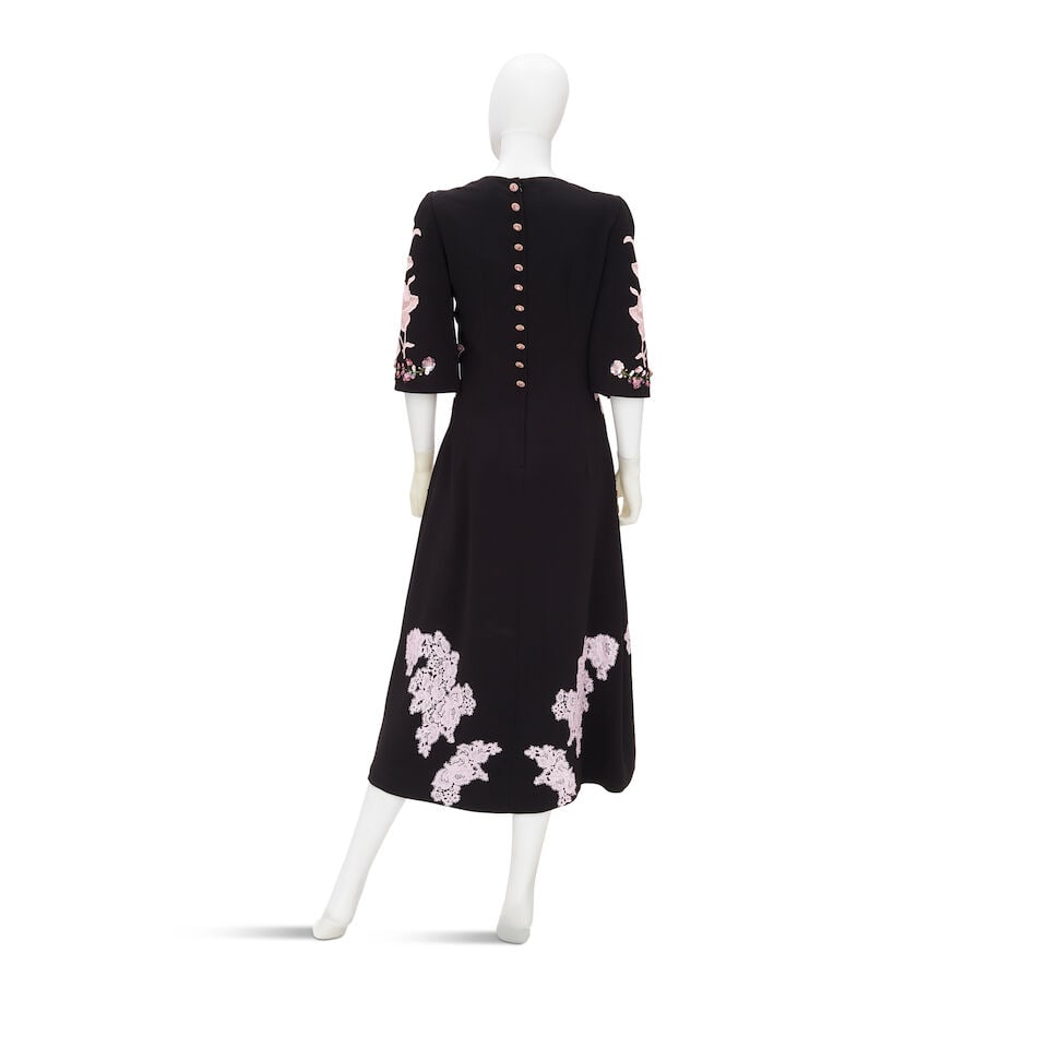 DOLCE AND GABBANA: FLORAL EMBROIDERED MAXI DRESS 2018 - 2